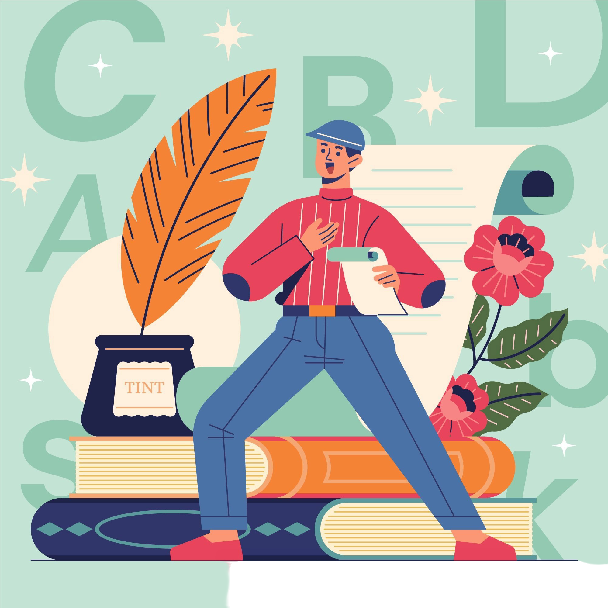Poetry and creative illustration