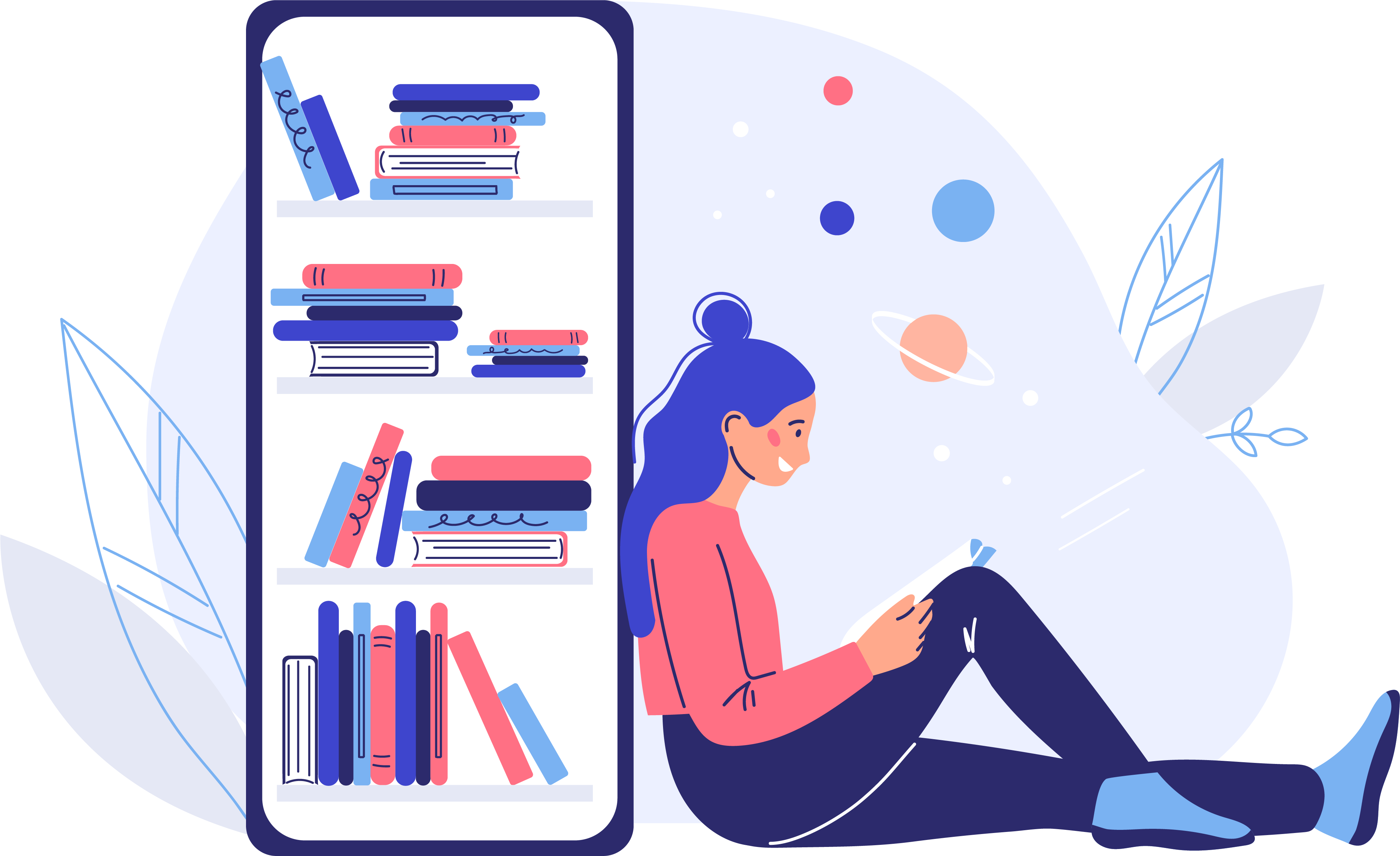 Digital marketing and discovery illustration