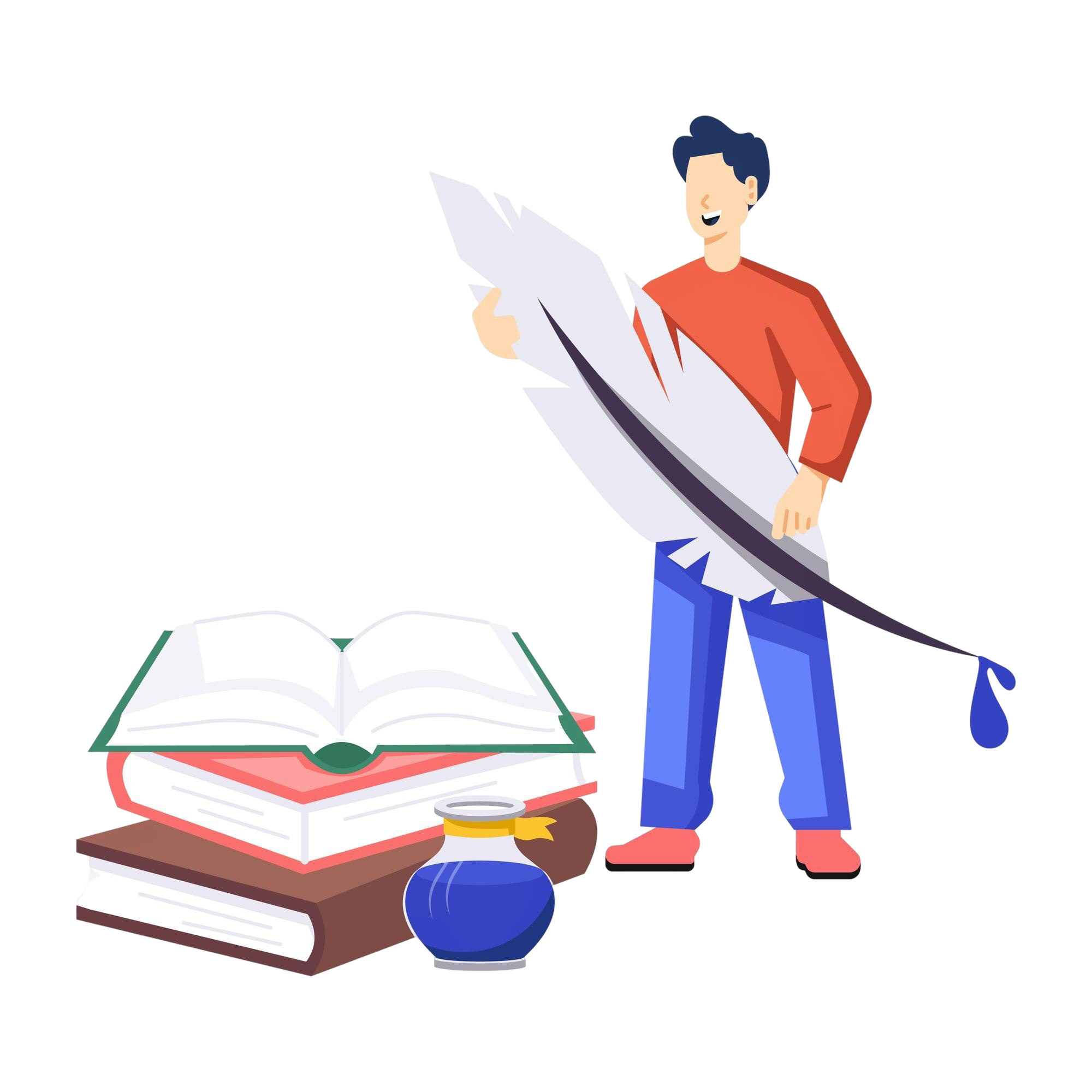 Author writing illustration